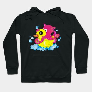 Octopus on rubber duck Hoodie